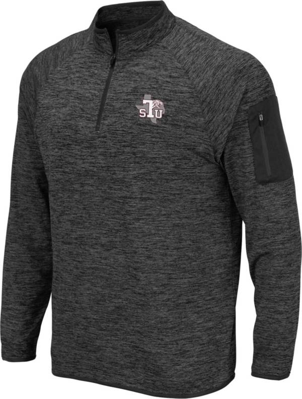 Colosseum Men's Texas Southern Tigers Grey Quarter-Zip Pullover Shirt