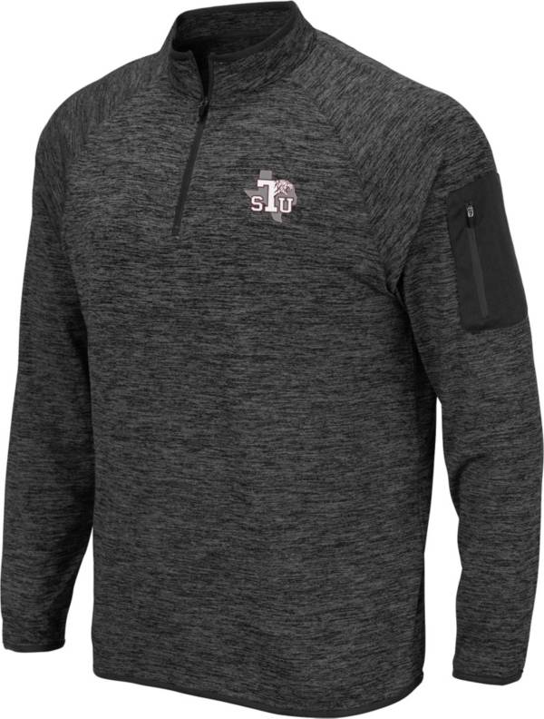 Colosseum Men's Texas Southern Tigers Grey Quarter-Zip Pullover Shirt product image