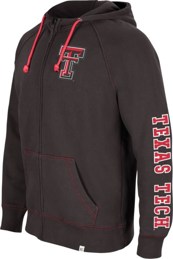 Colosseum Men's Texas Tech Red Raiders Black Intervention Full-Zip Hoodie