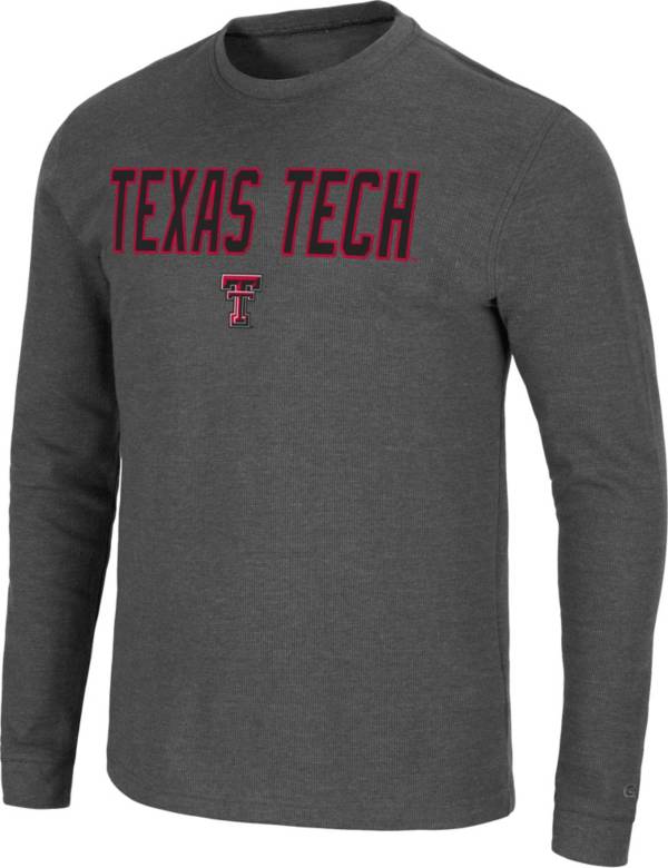 Colosseum Men's Texas Tech Red Raiders Grey Dragon Long Sleeve Thermal T-Shirt