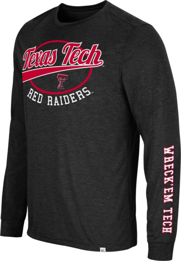 Colosseum Men's Texas Tech Red Raiders Black Far Out! Long Sleeve T-Shirt