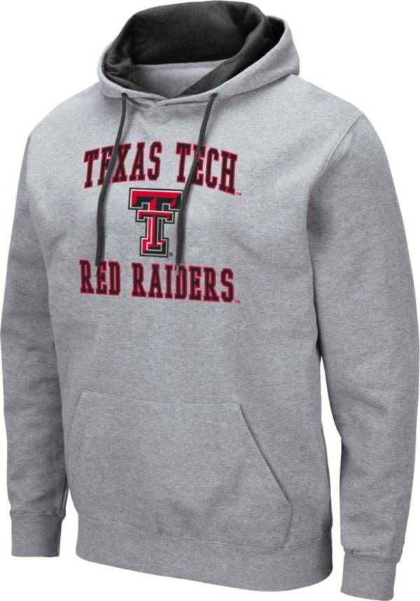 Colosseum Men's Texas Tech Red Raiders Grey Pullover Hoodie