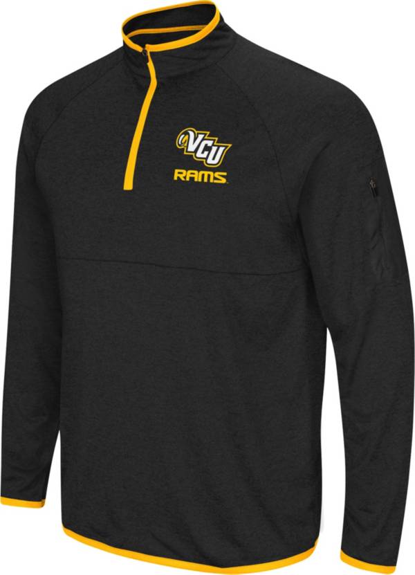 Colosseum Men's VCU Rams Black Rival Quarter-Zip Pullover Shirt product image