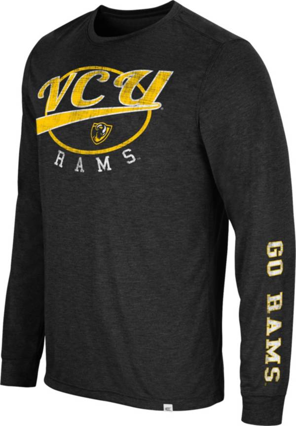 Colosseum Men's VCU Rams Black Far Out! Long Sleeve T-Shirt