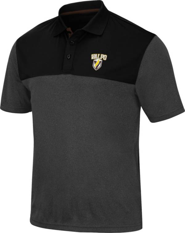 Colosseum Men's Valparaiso Beacons Brown Links Polo