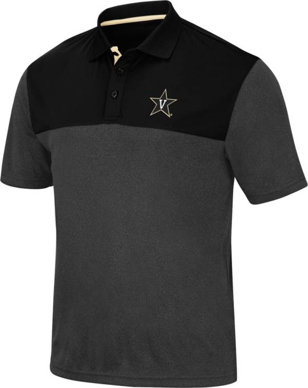 Colosseum Men's Vanderbilt Commodores Black Links Polo