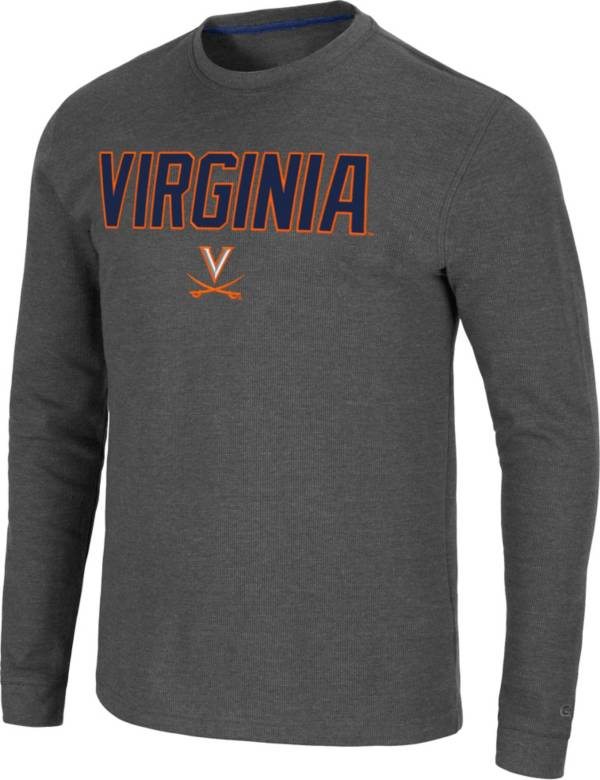 Colosseum Men's Virginia Cavaliers Grey Dragon Long Sleeve Thermal T-Shirt product image
