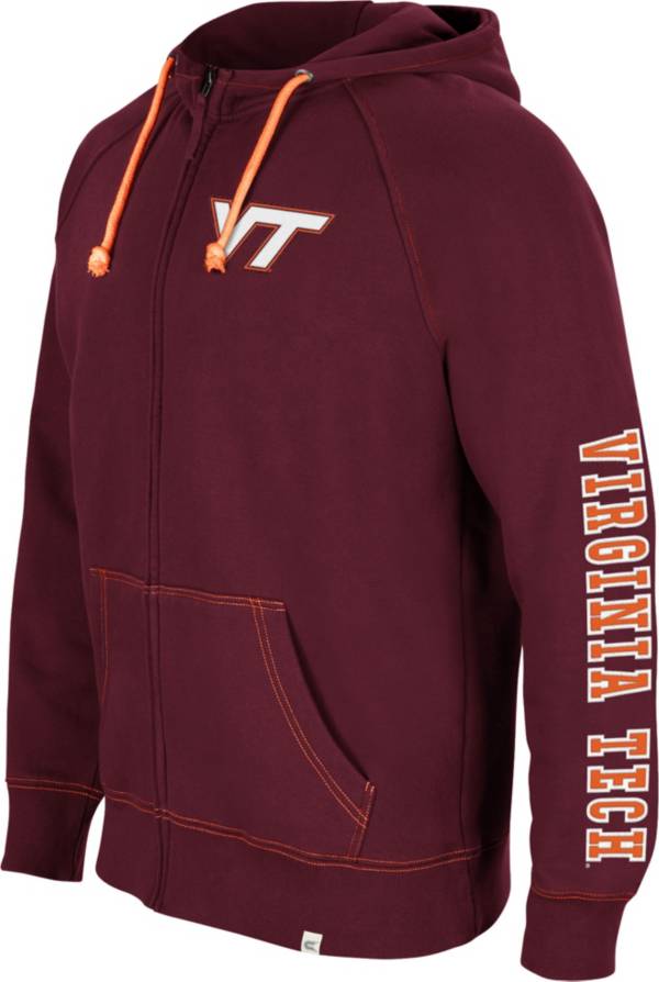 Colosseum Men's Virginia Tech Hokies Maroon Intervention Full-Zip Hoodie