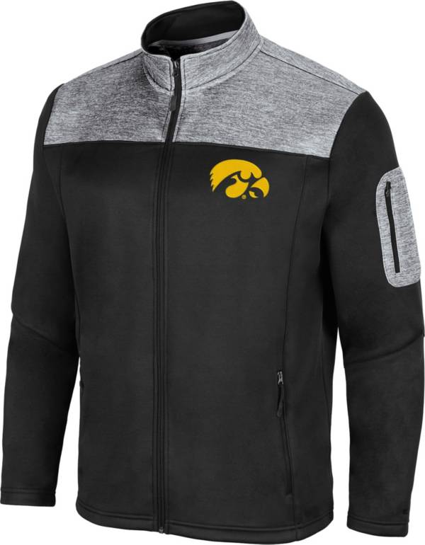 Colosseum Men's Iowa Hawkeyes Black Third Wheel Full-Zip Jacket