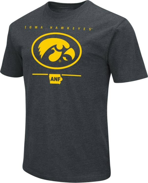 Colosseum Men's Iowa Hawkeyes Black ANF Dual Blend T-Shirt