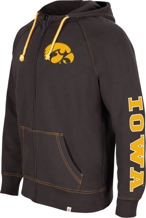 Colosseum Men's Iowa Hawkeyes Black Intervention Full-Zip Hoodie