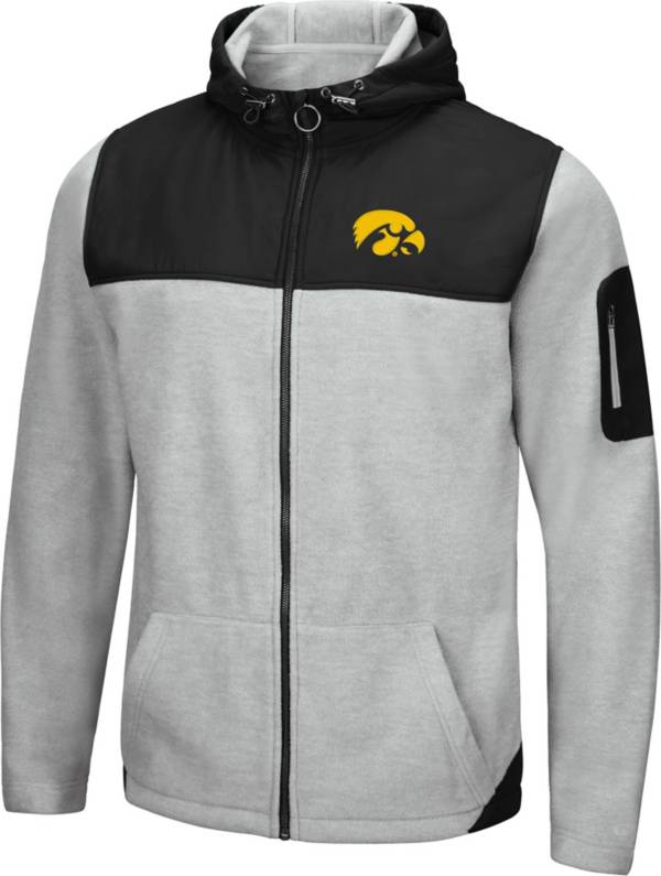 Colosseum Men's Iowa Hawkeyes Grey Swartz Full-Zip Jacket