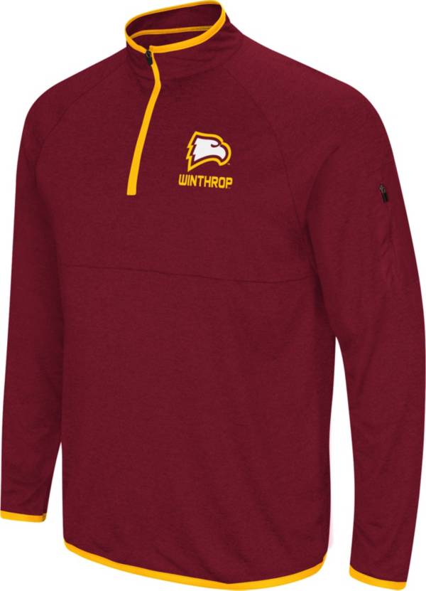 Colosseum Men's Winthrop Eagles Garnet Rival Quarter-Zip Pullover Shirt