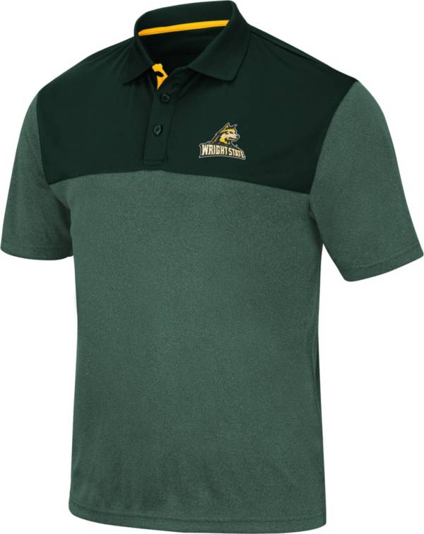 Colosseum Men's Wright State Raiders Green Links Polo