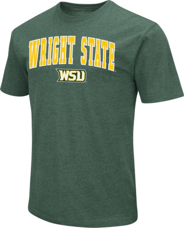 Colosseum Men's Wright State Raiders Green Dual Blend T-Shirt