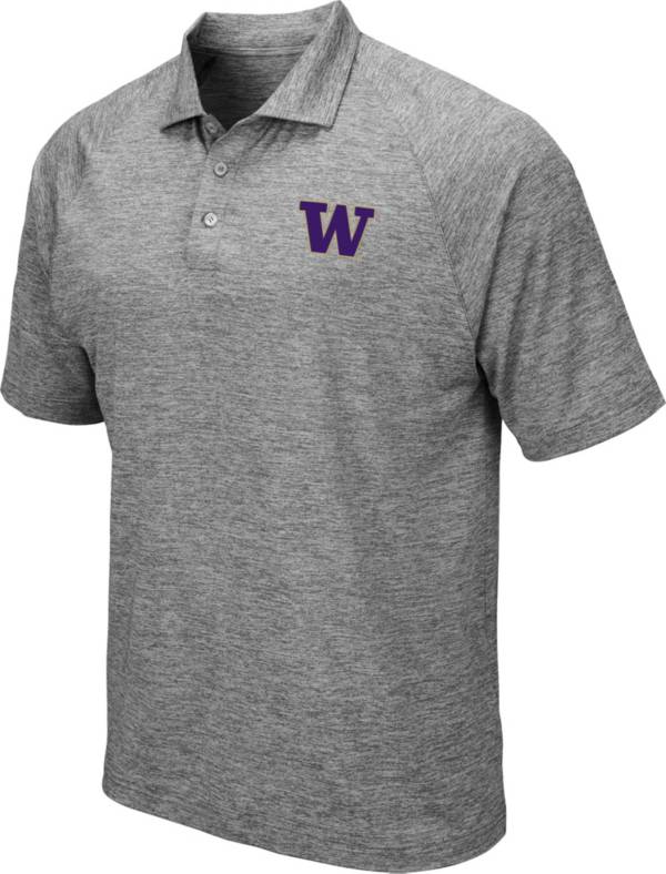 Colosseum Men's Washington Huskies Grey Polo