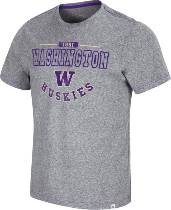 Colosseum Men's Washington Huskies Grey Tannen T-Shirt