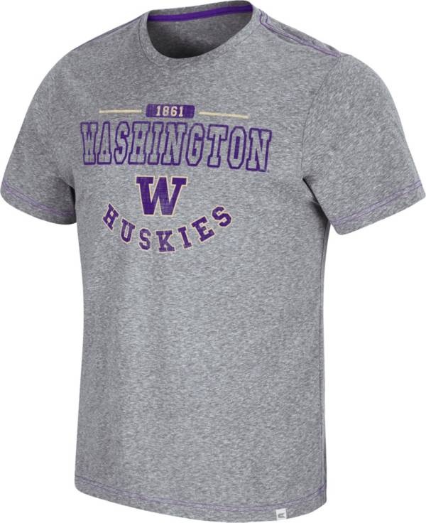 Colosseum Men's Washington Huskies Grey Tannen T-Shirt product image