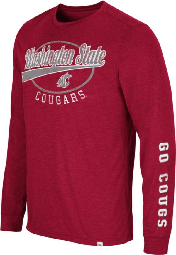 Colosseum Men's Washington State Cougars Crimson Far Out! Long Sleeve T-Shirt