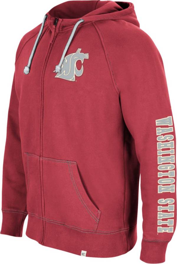 Colosseum Men's Washington State Cougars Crimson Intervention Full-Zip Hoodie