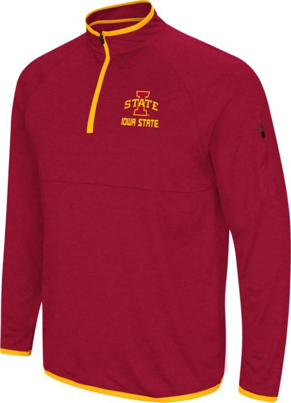 Colosseum Men's Iowa State Cyclones Cardinal Rival Quarter-Zip Pullover Shirt