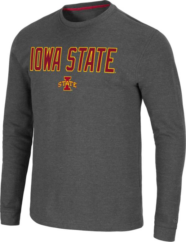 Colosseum Men's Iowa State Cyclones Grey Dragon Long Sleeve Thermal T-Shirt