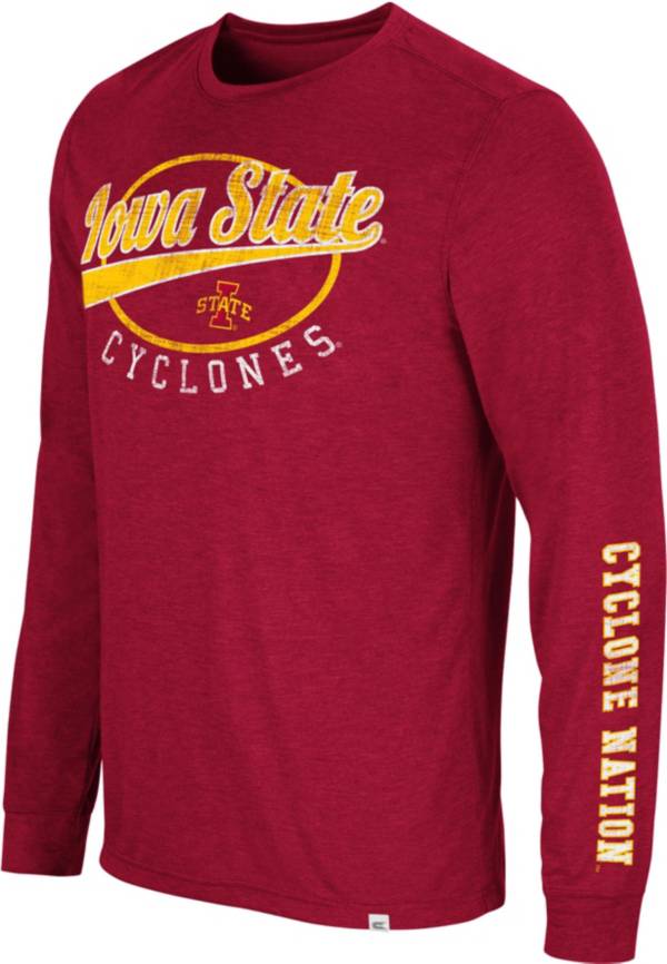 Colosseum Men's Iowa State Cyclones Cardinal Far Out! Long Sleeve T-Shirt