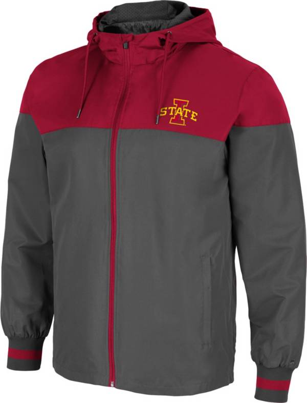 Colosseum Men's Iowa State Cyclones Grey Game Night Full-Zip Jacket