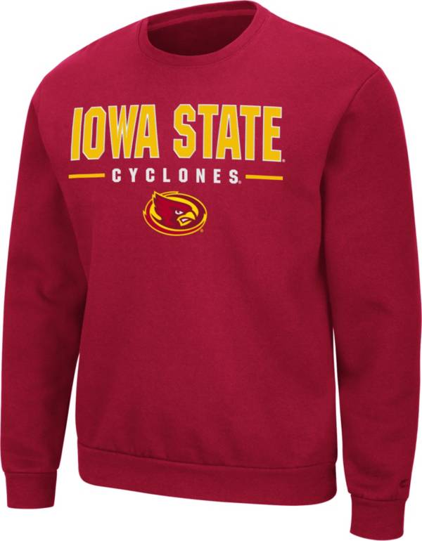 Colosseum Men's Iowa State Cyclones Cardinal Time Machine Crew Pullover Sweatshirt