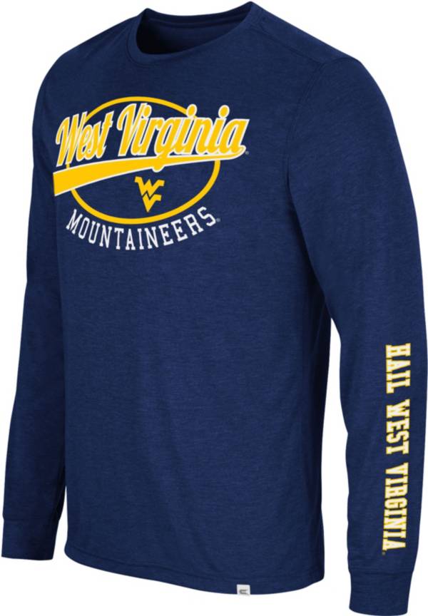 Colosseum Men's West Virginia Mountaineers Blue Far Out! Long Sleeve T-Shirt