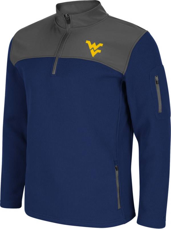 Colosseum Men's West Virginia Mountaineers Blue Lemon Law Quarter-Zip Pullover Jacket