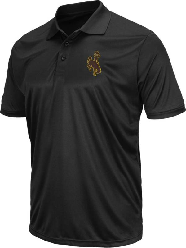 Colosseum Men's Wyoming Cowboys Black Polo