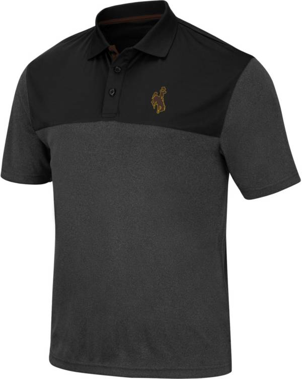 Colosseum Men's Wyoming Cowboys Brown Links Polo