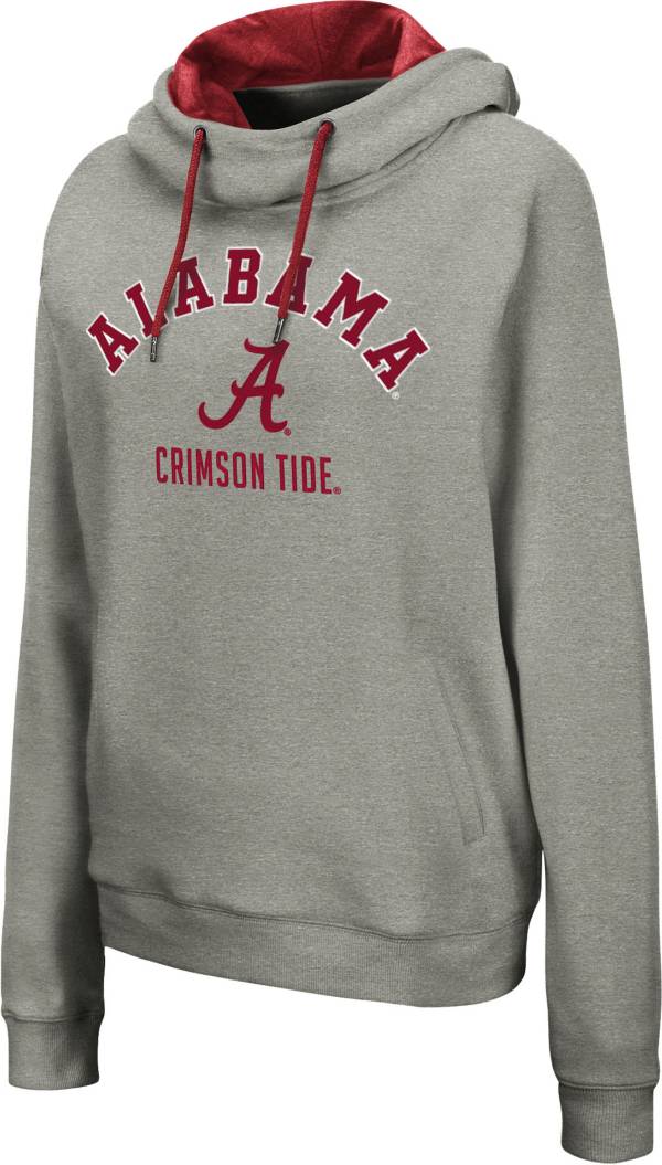 Colosseum Women's Alabama Crimson Tide Grey Funnel Pullover Hoodie