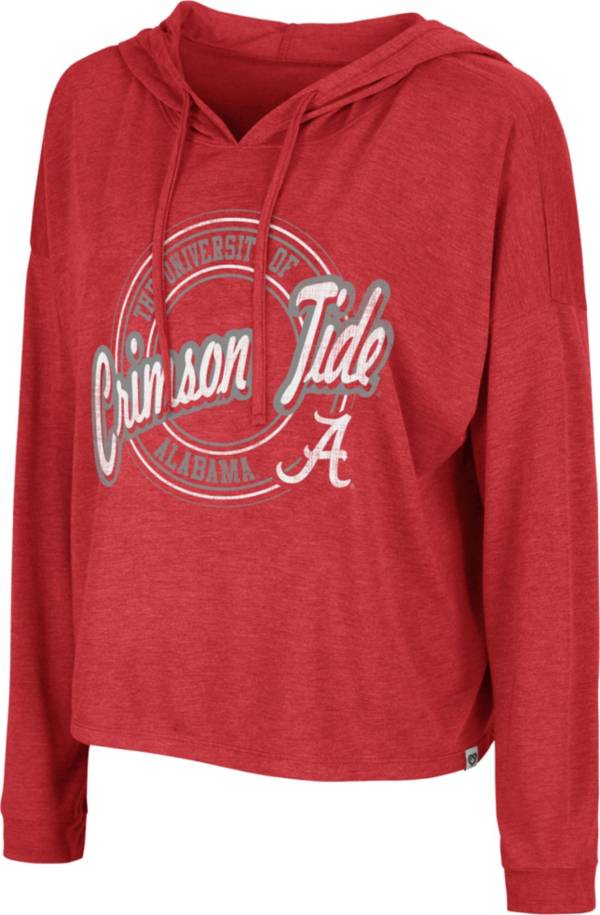 Colosseum Women's Alabama Crimson Tide Crimson Cody Meet & Greet Hooded Long Sleeve T-Shirt