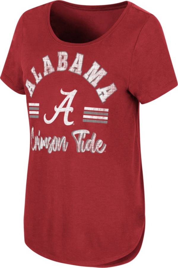 Colosseum Women's Alabama Crimson Tide Crimson Shaka Scoop-Neck T-Shirt