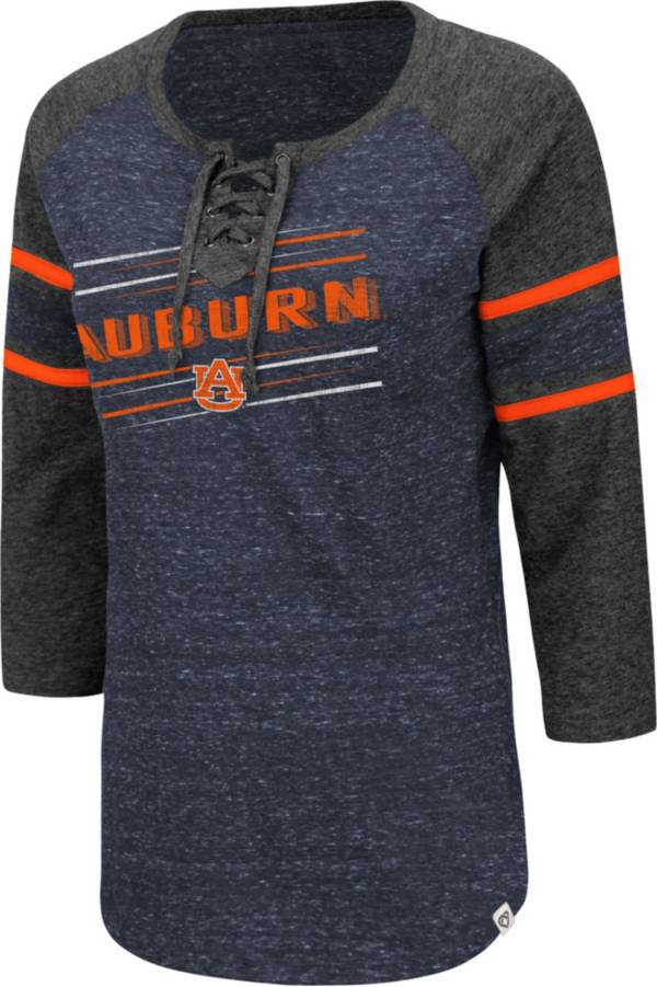 Colosseum Women's Auburn Tigers Blue Pasadena ¾ Sleeve T-Shirt