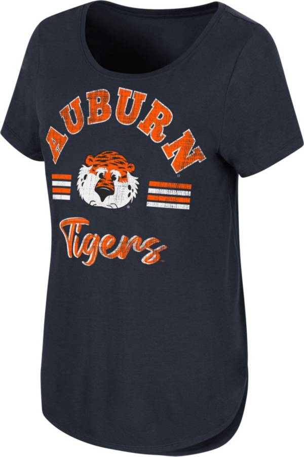 Colosseum Women's Auburn Tigers Blue Shaka Scoop-Neck T-Shirt