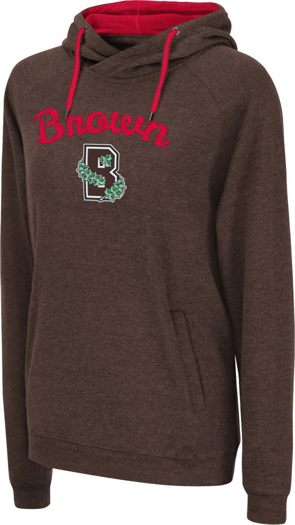 Colosseum Women's Brown University Bears Brown Funnel Pullover Hoodie