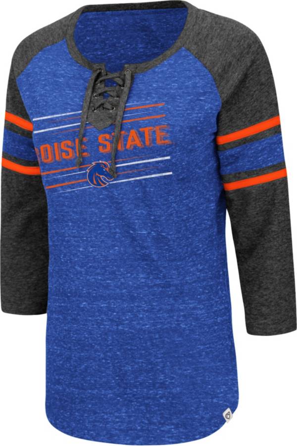 Colosseum Women's Boise State Broncos Blue Pasadena ¾ Sleeve T-Shirt