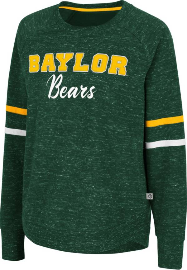 Colosseum Women's Baylor Bears Green Beach Break Pullover Sweatshirt