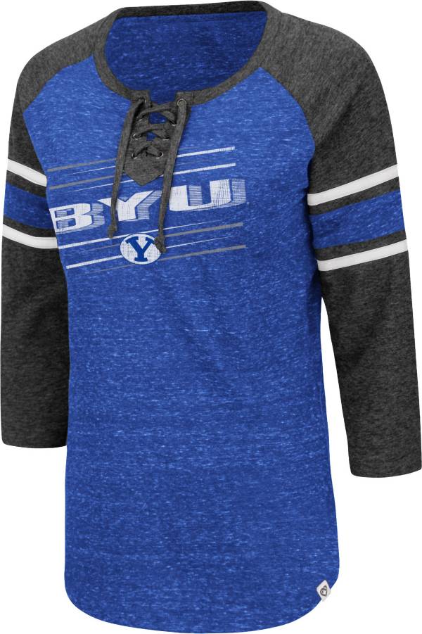 Colosseum Women's BYU Cougars Blue Pasadena ¾ Sleeve T-Shirt