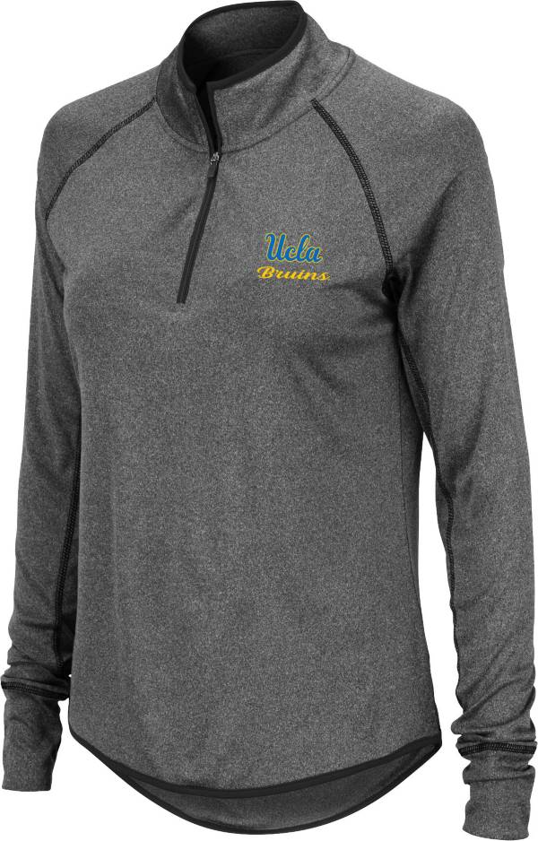 Colosseum Women's UCLA Bruins Grey Stingray Quarter-Zip Shirt