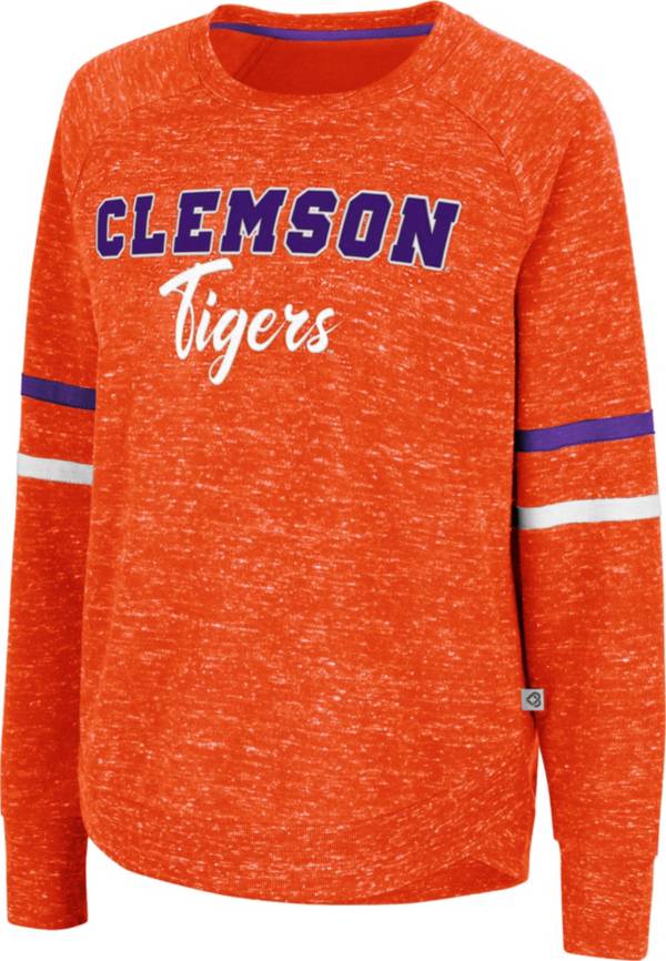 Colosseum Women's Clemson Tigers Orange Beach Break Pullover Sweatshirt