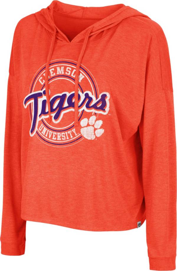 Colosseum Women's Clemson Tigers Orange Cody Meet & Greet Hooded Long Sleeve T-Shirt