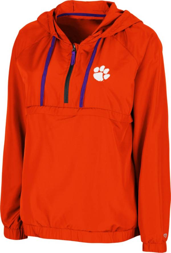 Colosseum Women's Clemson Tigers Orange Doodling Packable Quarter-Zip Anorak