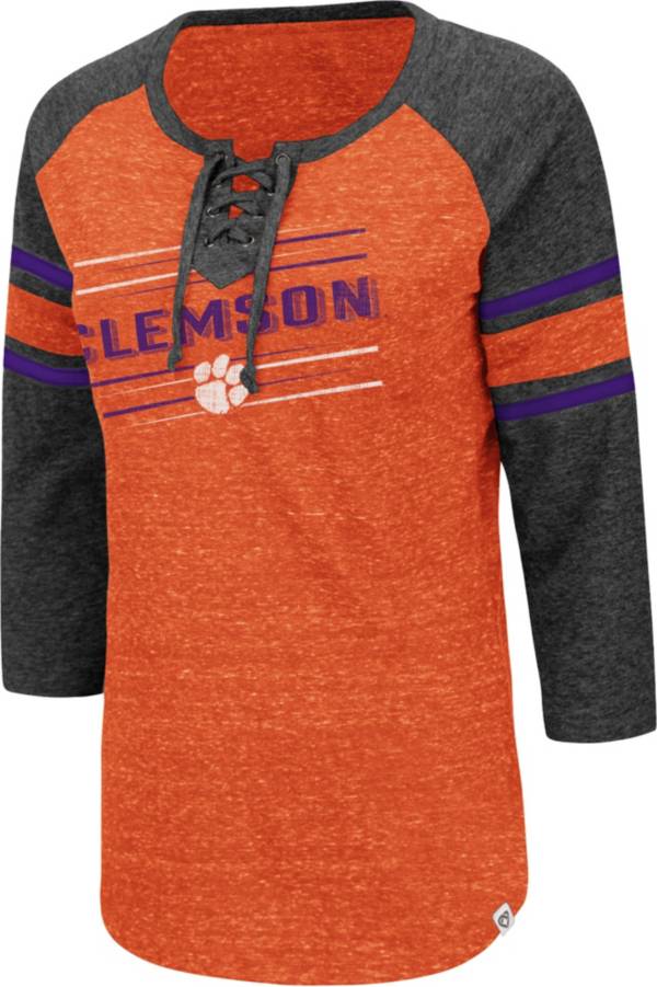 Colosseum Women's Clemson Tigers Orange Pasadena ¾ Sleeve T-Shirt