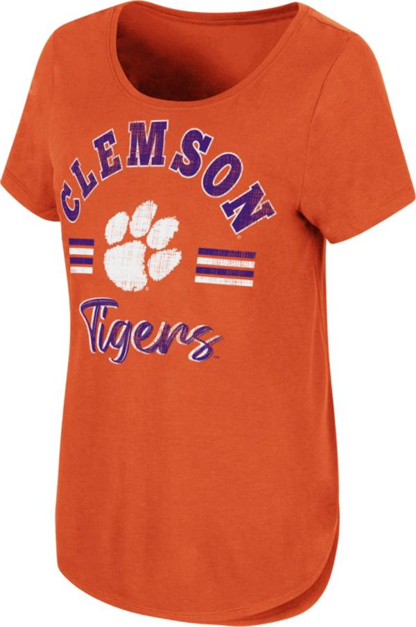 Colosseum Women's Clemson Tigers Orange Shaka Scoop-Neck T-Shirt