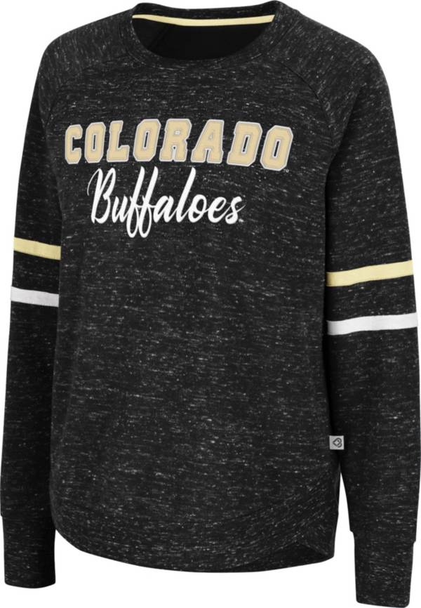 Colosseum Women's Colorado Buffaloes Black Beach Break Pullover Sweatshirt