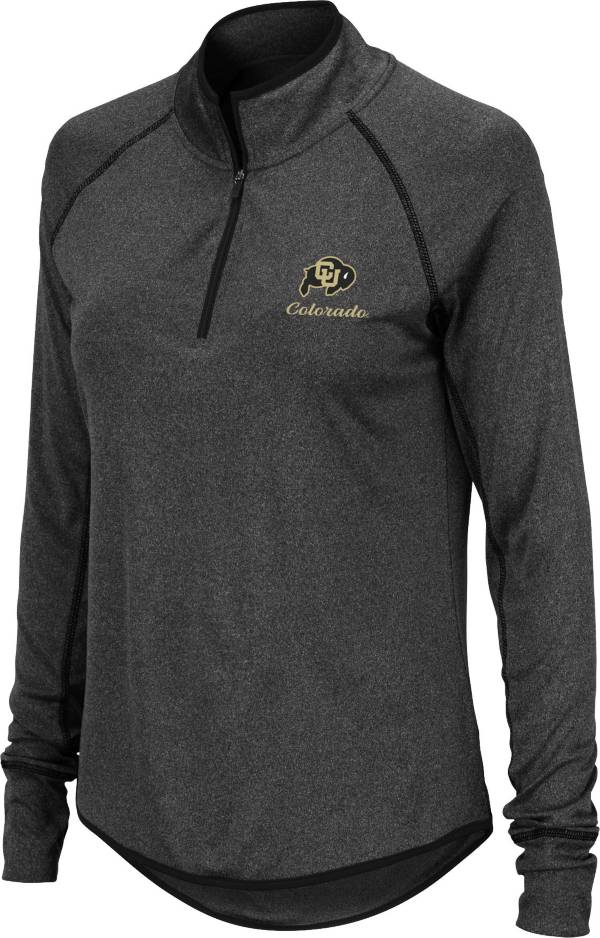 Colosseum Women's Colorado Buffaloes Black Stingray Quarter-Zip Shirt